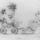 irca 1200, Ceres, Roman goddess of agriculture, riding on a chariot, beside two serpents, at a harvest festival. Photo via Getty Images.